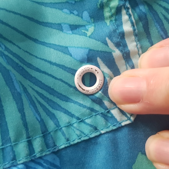 American Eagle Outfitters Men's Teal Palm Print Swim Board Shorts Size S - Picture 16 of 16